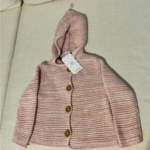 Nordstrom Pink Knitted Button-Up Jacket